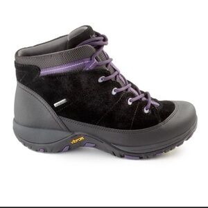 DANSKO - PAULETTE BLACK SUEDE WPF BOOT, size 38